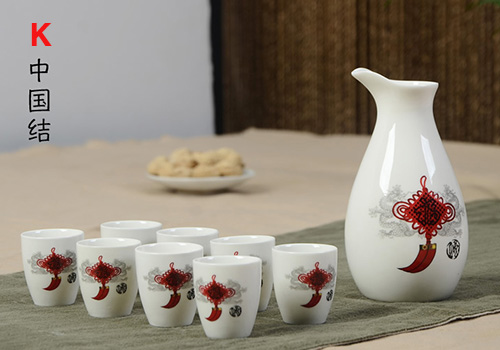 (酒具)바이주 술잔 세트 (도자기, 1+8, 15종 디자인)