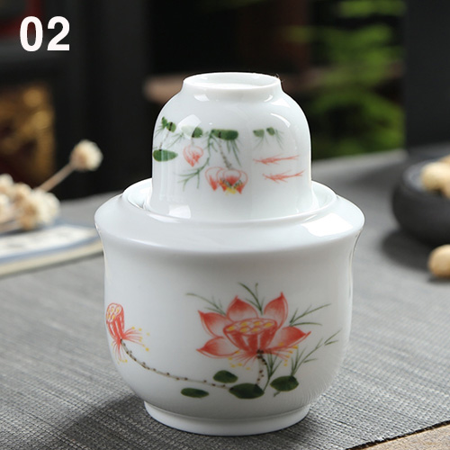 (酒具)바이주 술잔 세트 (도자기, 황주 겸용, 12종 디자인)