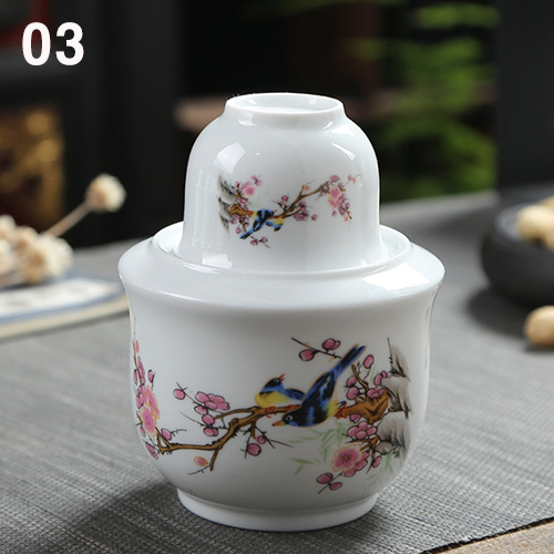 (酒具)바이주 술잔 세트 (도자기, 황주 겸용, 12종 디자인)