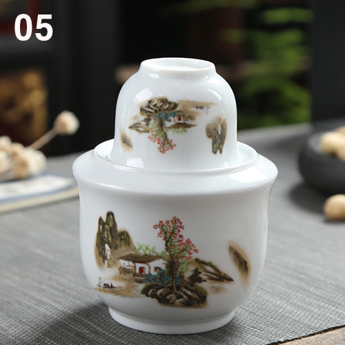 (酒具)바이주 술잔 세트 (도자기, 황주 겸용, 12종 디자인)