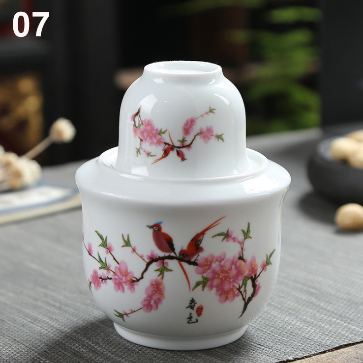 (酒具)바이주 술잔 세트 (도자기, 황주 겸용, 12종 디자인)