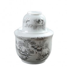 (酒具)바이주 술잔 세트 (도자기, 황주 겸용, 12종 디자인)