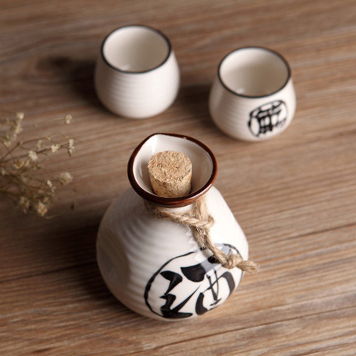 (酒具)바이주 술잔 세트 (도자기, 1+2)