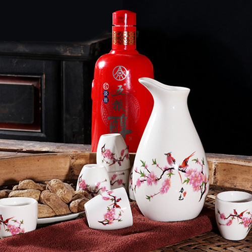 (酒具)바이주 술잔 세트 (도자기, 1+8, 9종 디자인)