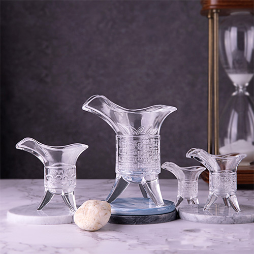 (酒具)바이주 술잔(제왕의 잔) 세트 (크리스탈, 1+6, 3종 규격)