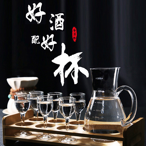(酒具)바이주 술잔 세트 (크리스탈, 6개 세트, 11종 디자인)