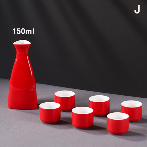 (酒具)바이주 술잔 세트 (도자기, 1+6, 10종 디자인)