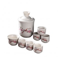 (酒具)바이주 술잔 세트 (온주용 도자기, 1+1+6, 8종 디자인)