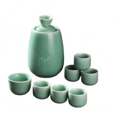 (酒具)바이주 술잔 세트 (온주용 도자기, 1+1+6, 8종 디자인)