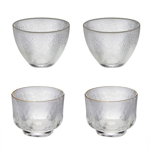 (酒具)바이주 술잔 세트 (크리스탈, 1+4set, 4종 디자인)