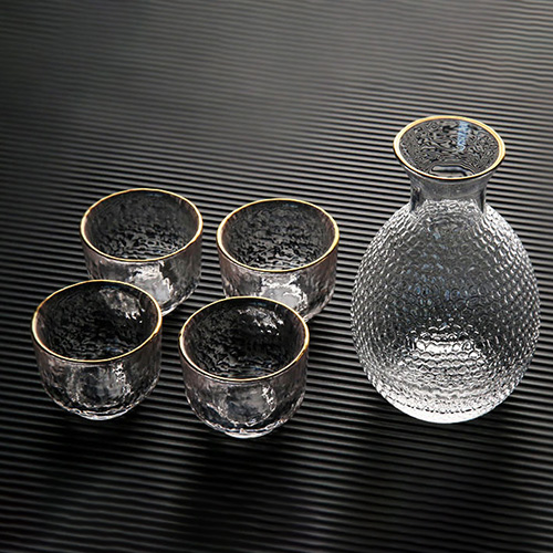 (酒具)바이주 술잔 세트 (크리스탈, 1+4set, 4종 디자인)