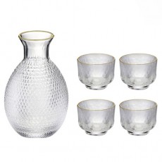 (酒具)바이주 술잔 세트 (크리스탈, 1+4set, 4종 디자인)