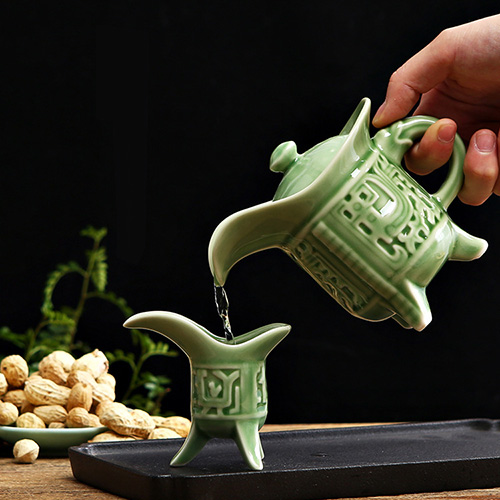 (酒具)바이주 술잔 세트 (도자기, 1+6set)