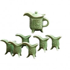 (酒具)바이주 술잔 세트 (도자기, 1+6set)