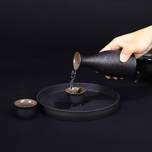 (酒具)바이주 술잔 세트 (온주용 도자기, 1+6set, 2종 디자인)