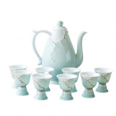(酒具)바이주 술잔 세트 (도자기, 1+1+8set)