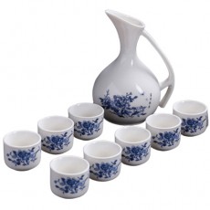 (酒具)바이주 술잔 세트 (도자기, 1+8set, 7종 디자인)