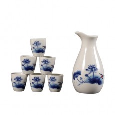 (酒具)바이주 술잔 세트 (도자기, 1+6set)