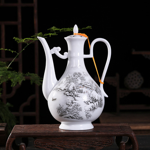 (酒具)바이주 술잔 세트 (도자기, 1+10set, 5종 디자인)