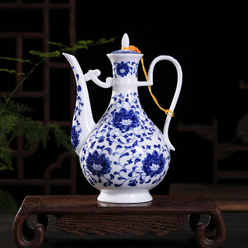 (酒具)바이주 술잔 세트 (도자기, 1+10set, 5종 디자인)