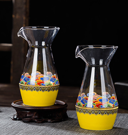 (酒具)바이주 술잔 세트 (도자기, 1+6set, 4종 디자인)