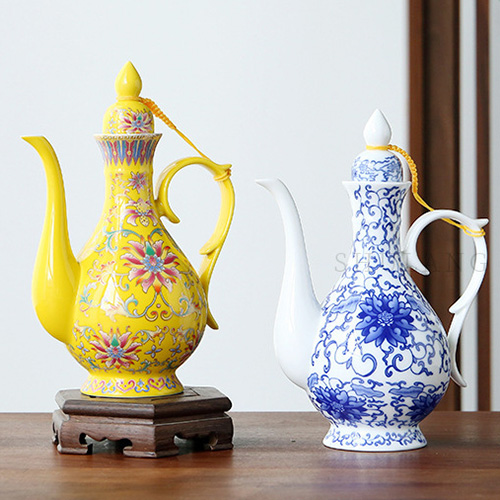(酒具)바이주 술잔 세트 (도자기, 1+10set, 5종 디자인)