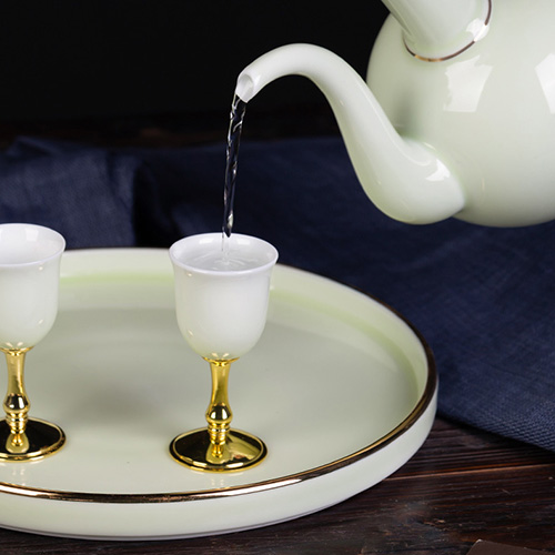(酒具)바이주 술잔 세트 (도자기, 1+10set, 2종 디자인)