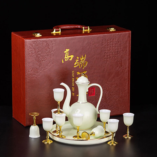 (酒具)바이주 술잔 세트 (도자기, 1+10set, 2종 디자인)