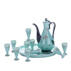 (酒具)바이주 술잔 세트 (도자기, 1+10set, 2종 디자인)