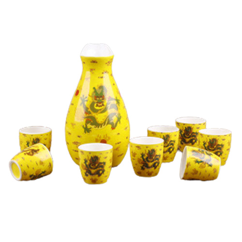 (酒具)바이주 술잔 세트 (도자기, 1+8set)