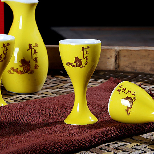 (酒具)바이주 술잔 세트 (도자기, 2+4set, 5종 디자인)